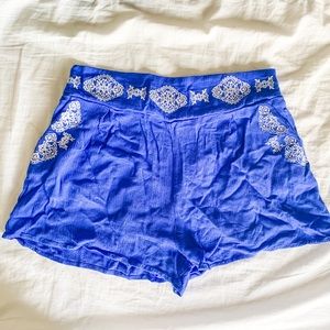 Fun embroidered shorts